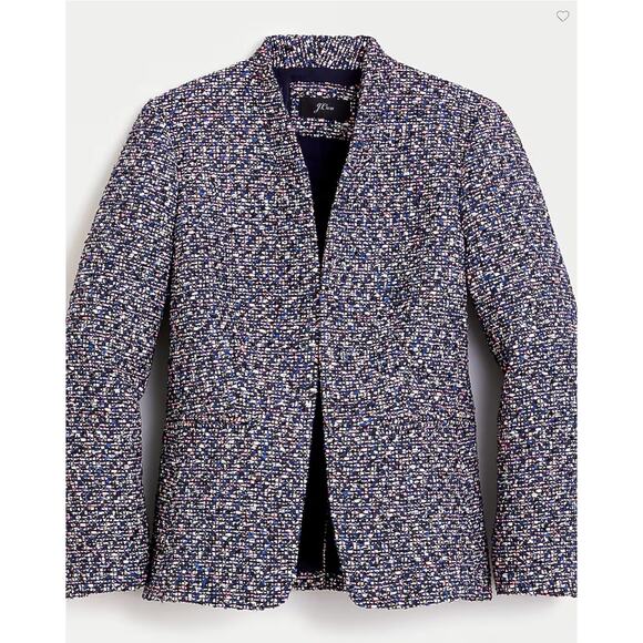 J. Crew Going out Blazer in Pink Confetti Tweed Sz 12 Workwear Jacket Career - Picture 1 of 11